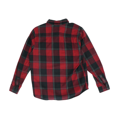 Red Plaid Long Sleeve Button Down
