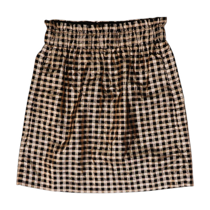 Brown Check Mini Skirt