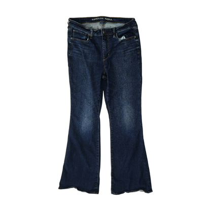 Blue Long Bell Bottom Jeans