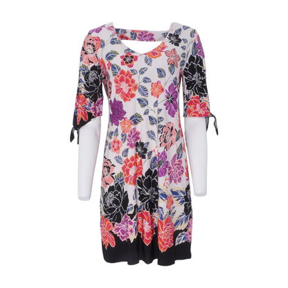 Ivory Floral Midi Dress