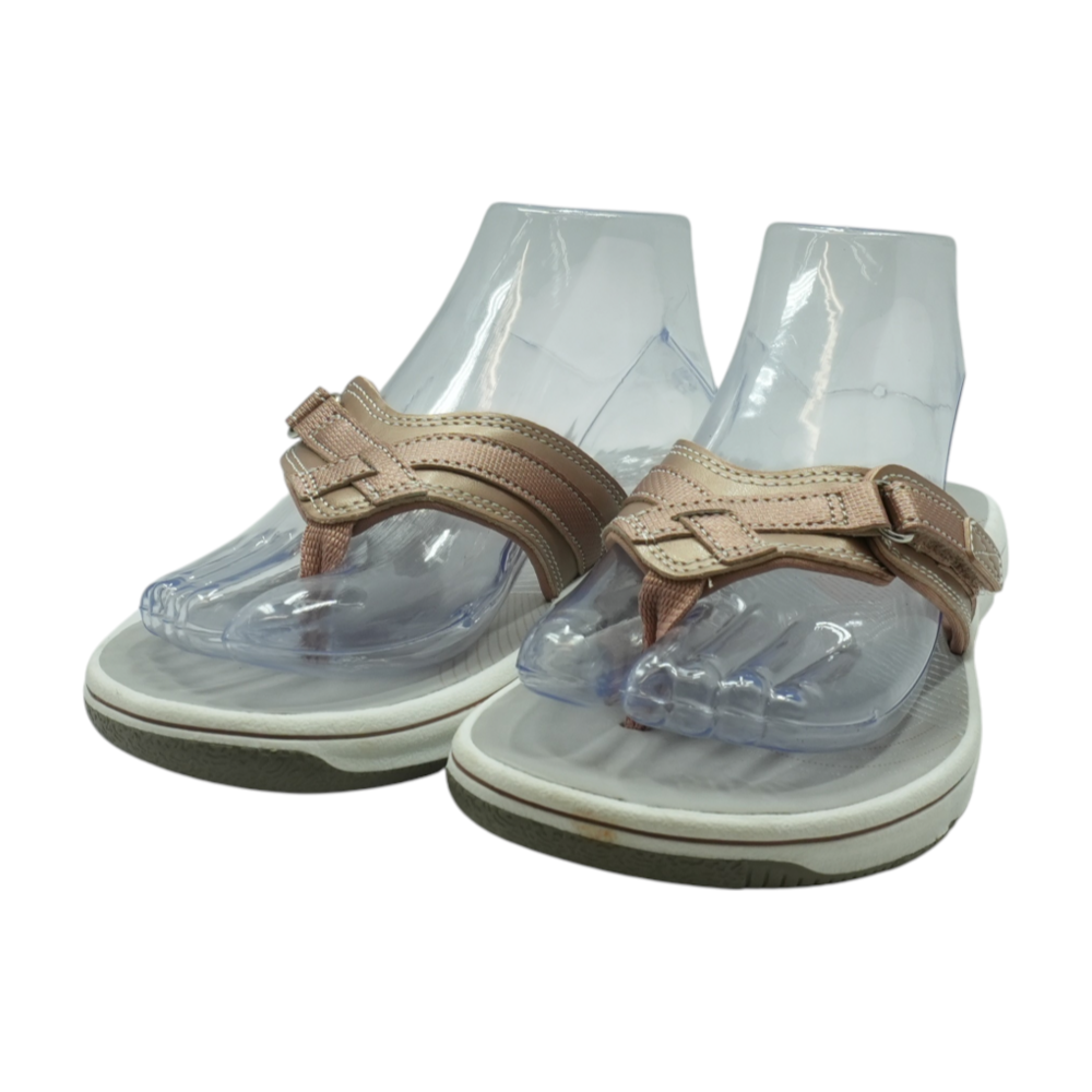 Rose Gold Flip-Flop Sandals