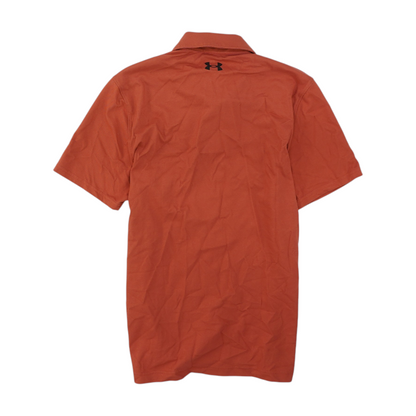 Red Solid Short Sleeve Polo