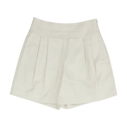 Beige Solid Chino Shorts