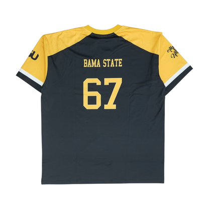 Men's Black Alabama State Hornets Short Sleeve Jersey