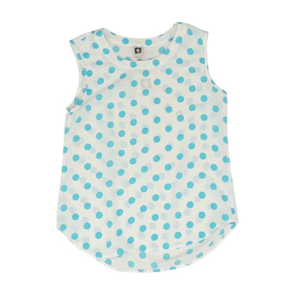 White Polka Dot Knit Top