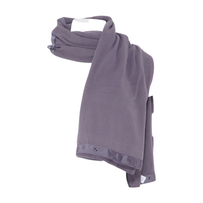 Brown Striped Nylon Scarf