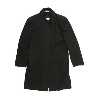 Black Solid Topcoat Coat