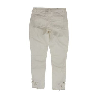 White Solid Low Rise Skinny Leg Jeans
