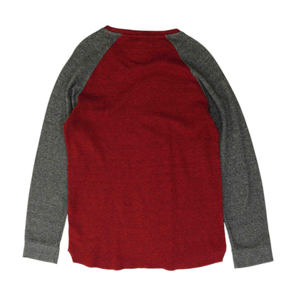 Red Color Block Pullover Sweater