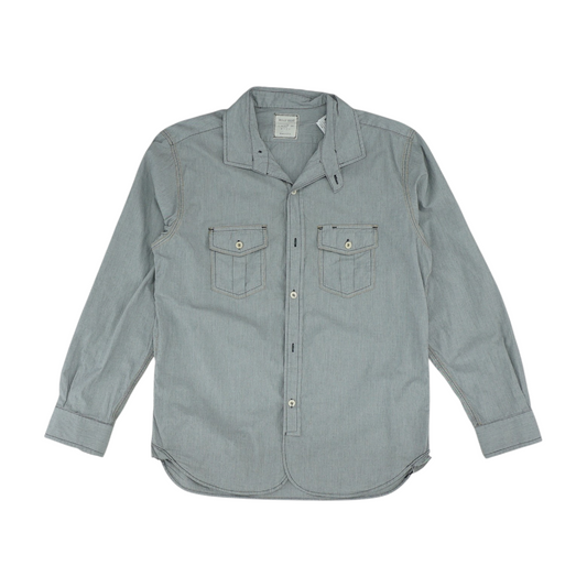 Gray Striped Long Sleeve Button Down