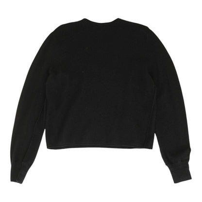 Black Solid Crewneck Sweater