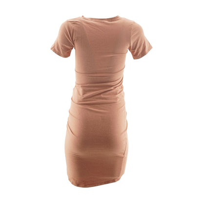 Peach Mini Maternity Dress