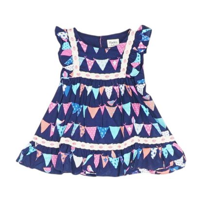 Navy Print Dress