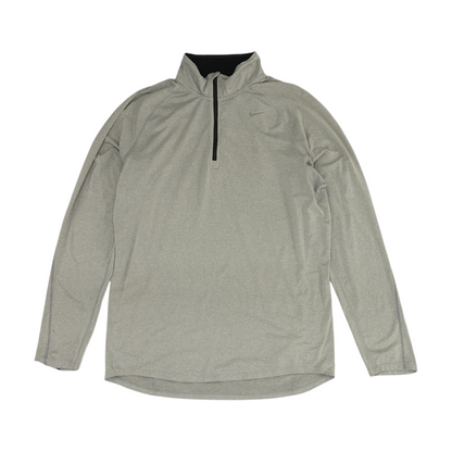 Gray Solid 1/4 Zip Pullover