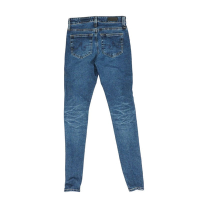 Blue Mid Rise Skinny Leg Jeans