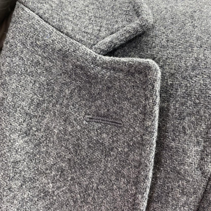 Gray Convertible Padded Wool-Blend Quilted Shell Coat