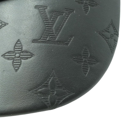 Black Leather Monogram Shadow Cap