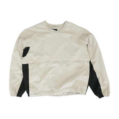 Beige Solid Sweatshirt Pullover