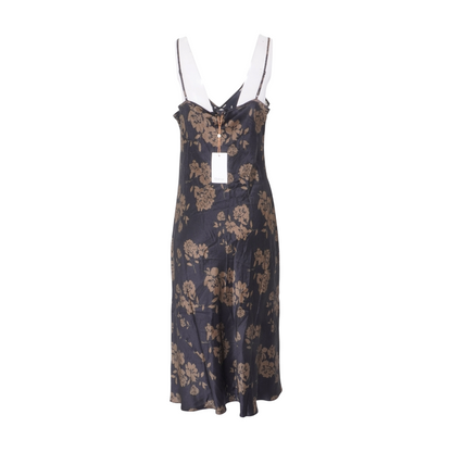 Black Floral Midi Dress