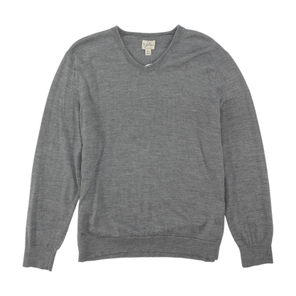Gray Solid Pullover Sweater