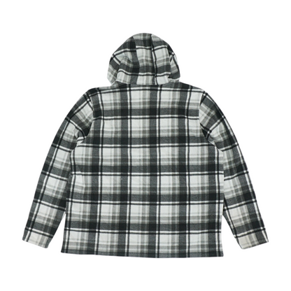 Gray Plaid Hoodie Pullover