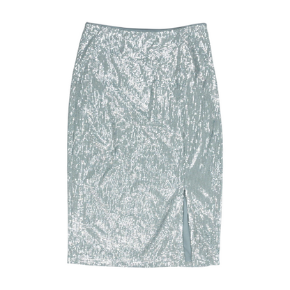 Silver Midi Skirt