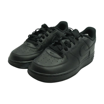 Air Force 1 Black Leather Athletic Shoes