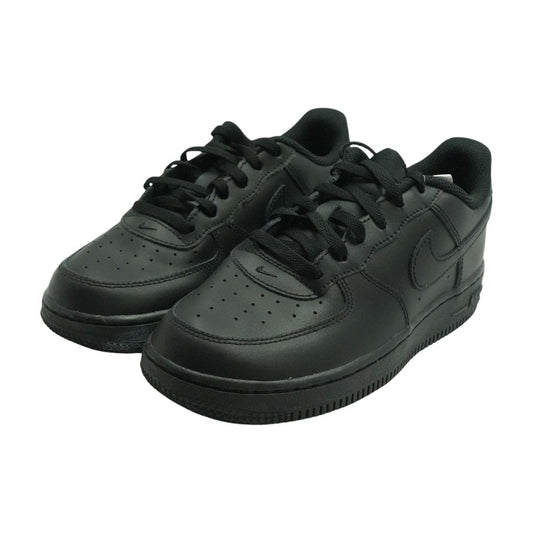 Air Force 1 Black Leather Athletic Shoes