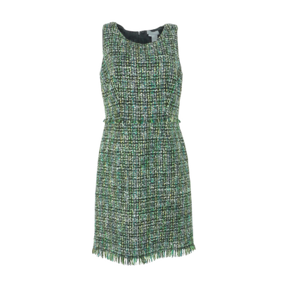 Green Abstract Skirt Suit Set
