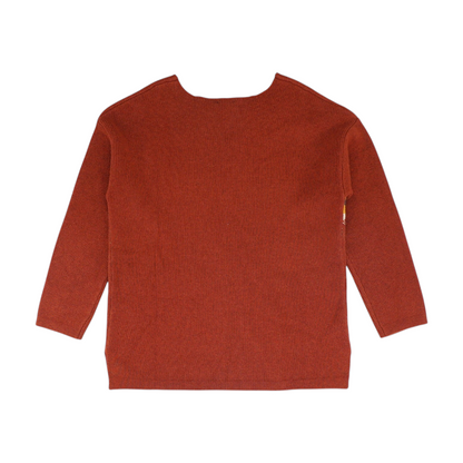 Red Abstract Pullover Sweater