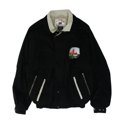 Black Color Block Jacket
