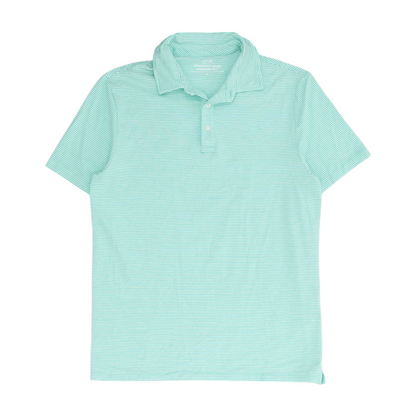 Vineyard Vines Green Striped Short Sleeve Polo – Image 1
