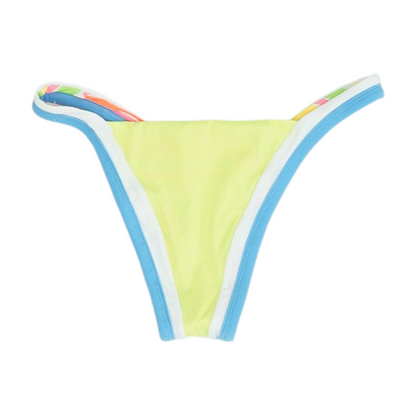 Neon Green Color Block Swim Bottom