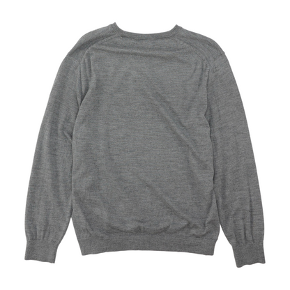 Gray Solid Pullover Sweater