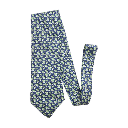 Navy Print Neck Tie