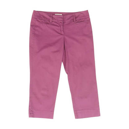 Purple Solid Chino Capris