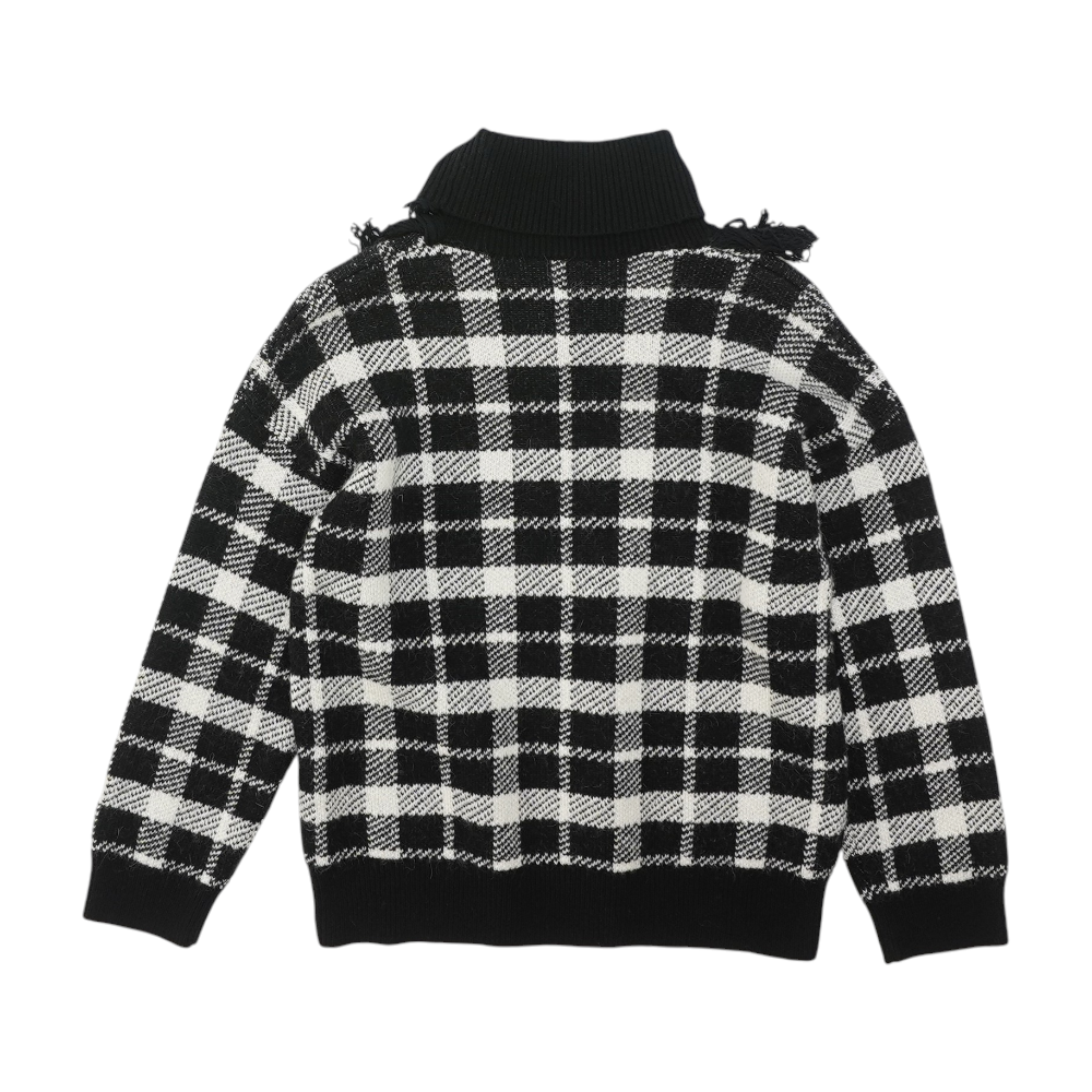 Black Check Pullover Sweater
