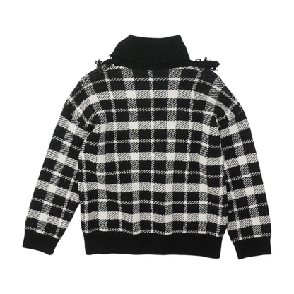 Black Check Pullover Sweater