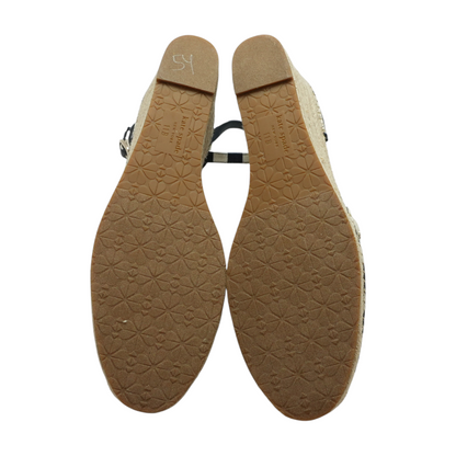 Navy Wedged Sandals