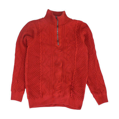 Red 1/4 Zip Sweater