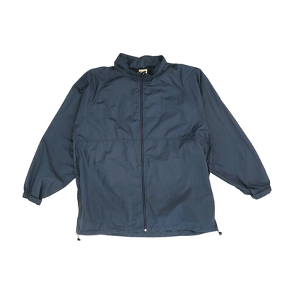 Navy Solid Rain Jacket