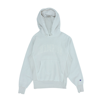 Beige Solid Hoodie Pullover