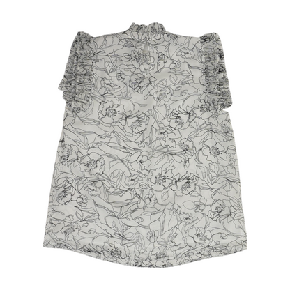 White Floral Blouse