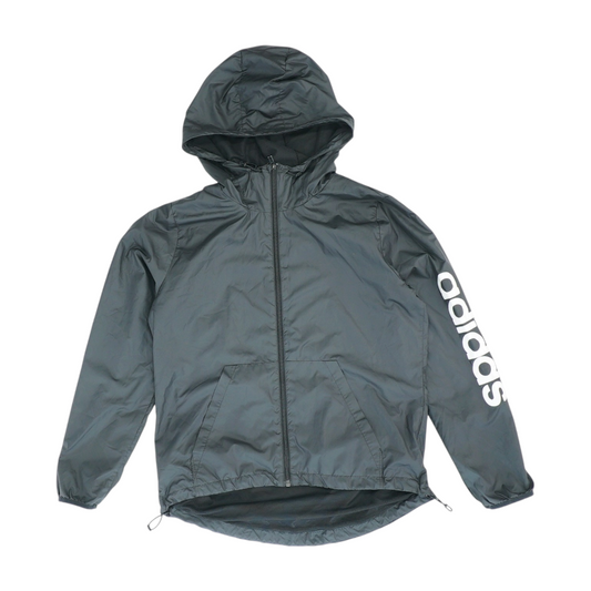 Black Solid Rain Jacket