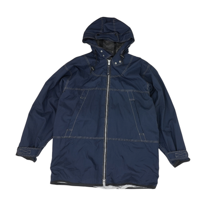 Navy Solid Rain Jacket