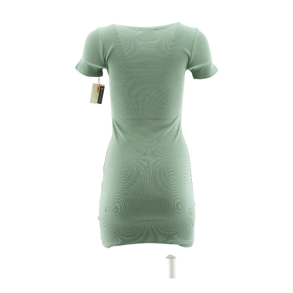 Open Edit Green Solid Midi Dress – Image 2
