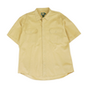 Yellow Tall Solid Short Sleeve Button Down