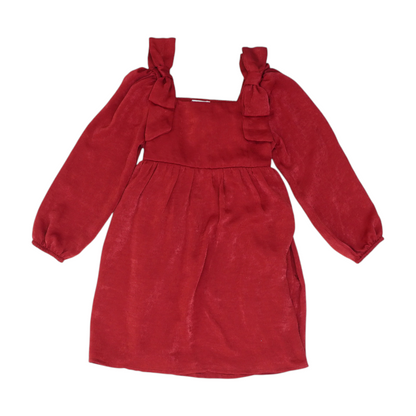 Red Solid Formal Dress