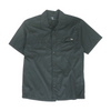Black Solid Short Sleeve Button Down