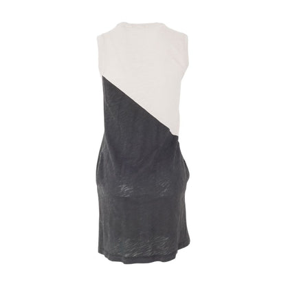 Beige Color Block Mini Dress